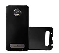 cadorabo Coque pour Motorola Moto Z2 Play en Metallic Noir - Housse Protection Souple en Silicone TPU avec Anti-Choc et Anti-Rayures - Ultra Slim Fin Gel Case Cover Bumper
