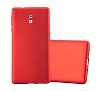 cadorabo Coque pour Nokia 3 2017 en Metallic Rouge - Housse Protection Souple en Silicone TPU avec Anti-Choc et Anti-Rayures - Ultra Slim Fin Gel Case Cover Bumper