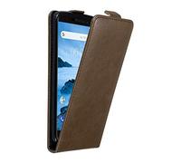 cadorabo Coque pour Nokia 6.1 2018 en Marron CAFÉ - Housse Protection en Style Flip avec Fermoire Magnétique - Etui Poche Folio Case Cover