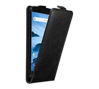 cadorabo Coque pour Nokia 6.1 2018 en Noir Nuit - Housse Protection en Style Flip avec Fermoire Magnétique - Etui Poche Folio Case Cover