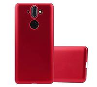 cadorabo Coque pour Nokia 8 Sirocco en Metallic Rouge - Housse Protection Souple en Silicone TPU avec Anti-Choc et Anti-Rayures - Ultra Slim Fin Gel Case Cover Bumper