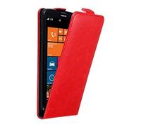 cadorabo Coque pour Nokia Lumia 1320 en Rouge DE Pomme - Housse Protection en Style Flip avec Fermoire Magnétique - Etui Poche Folio Case Cover