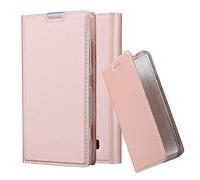 Cadorabo Coque pour Nokia Lumia 520 en Classy Or ROSÉ - Housse Protection avec Fermoire Magnétique, Stand Horizontal et Fente Carte - Portefeuille Etui Poche Folio Case Cover