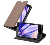 cadorabo Coque pour Nokia Lumia 520 en Marron CAFÉ - Housse Protection avec Fermoire Magnétique, Stand Horizontal et Fente Carte - Portefeuille Etui Poche Folio Case Cover