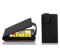cadorabo Coque pour Nokia Lumia 520 en Noir DE Jais - Housse Protection en Style Flip en Similicuir Structuré - Etui Poche Folio Case Cover