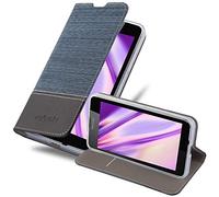 cadorabo Coque pour Nokia Lumia 640 en Bleu FONCÉ Noir - Housse Protection avec Fermoire Magnétique, Stand Horizontal et Fente Carte - Portefeuille Etui Poche Folio Case Cover