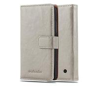 cadorabo Coque pour Nokia Lumia 640 en Marrone Cappucino - Housse Protection avec Fermoire Magnétique, Stand Horizontal et Fente Carte - Portefeuille Etui Poche Folio Case Cover