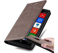 cadorabo Coque pour Nokia Lumia 830 en Marron CAFÉ - Housse Protection avec Fermoire Magnétique, Stand Horizontal et Fente Carte - Portefeuille Etui Poche Folio Case Cover