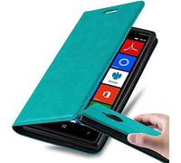 cadorabo Coque pour Nokia Lumia 830 en Turquoise PÉTROLE - Housse Protection avec Fermoire Magnétique, Stand Horizontal et Fente Carte - Portefeuille Etui Poche Folio Case Cover