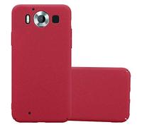 cadorabo Coque pour Nokia Lumia 950 en Frosty Rouge - Housse Protection Rigide en Plastique Dur avec Anti-Choc et Anti-Rayures - Ultra Slim Fin Hard Case Cover Bumper
