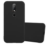 cadorabo Coque pour Nokia X6 / Nokia 6.1 Plus en Candy Noir - Housse Protection Souple en Silicone TPU avec Anti-Choc et Anti-Rayures - Ultra Slim Fin Gel Case Cover Bumper