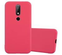 cadorabo Coque pour Nokia X6 / Nokia 6.1 Plus en Candy Rouge - Housse Protection Souple en Silicone TPU avec Anti-Choc et Anti-Rayures - Ultra Slim Fin Gel Case Cover Bumper