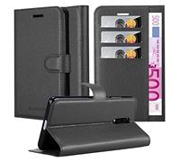 cadorabo Coque pour OnePlus 7 en Noir DE Jais - Housse Protection avec Fermoire Magnétique, Stand Horizontal et Fente Carte - Portefeuille Etui Poche Folio Case Cover