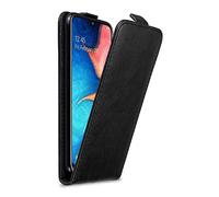 cadorabo Coque pour Samsung Galaxy A20e en Noir Nuit - Housse Protection en Style Flip avec Fermoire Magnétique - Etui Poche Folio Case Cover
