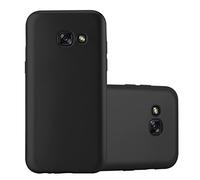cadorabo Coque pour Samsung Galaxy A3 2017 en Metallic Noir - Housse Protection Souple en Silicone TPU avec Anti-Choc et Anti-Rayures - Ultra Slim Fin Gel Case Cover Bumper