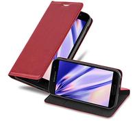 cadorabo Coque pour Samsung Galaxy A3 2017 en Rouge DE Pomme - Housse Protection avec Fermoire Magnétique, Stand Horizontal et Fente Carte - Portefeuille Etui Poche Folio Case Cover