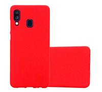 cadorabo Coque pour Samsung Galaxy A40 en Frost Rouge - Housse Protection Souple en Silicone TPU avec Anti-Choc et Anti-Rayures - Ultra Slim Fin Gel Case Cover Bumper
