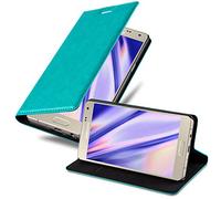 cadorabo Coque pour Samsung Galaxy A5 2015 en Turquoise PÉTROLE - Housse Protection avec Fermoire Magnétique, Stand Horizontal et Fente Carte - Portefeuille Etui Poche Folio Case Cover