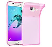 cadorabo Coque pour Samsung Galaxy A5 2016 en Rose Transparent - Housse Protection Souple en Silicone TPU avec Anti-Choc et Anti-Rayures - Ultra Slim Fin Gel Case Cover Bumper
