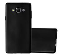 cadorabo Coque pour Samsung Galaxy A7 2015 en Metallic Noir - Housse Protection Souple en Silicone TPU avec Anti-Choc et Anti-Rayures - Ultra Slim Fin Gel Case Cover Bumper