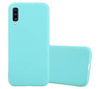 cadorabo Coque pour Samsung Galaxy A70 en Candy Bleu - Housse Protection Souple en Silicone TPU avec Anti-Choc et Anti-Rayures - Ultra Slim Fin Gel Case Cover Bumper