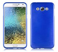 cadorabo Coque pour Samsung Galaxy E7 2015 en Bleu - Housse Protection Souple en Silicone TPU avec Anti-Choc et Anti-Rayures - Ultra Slim Fin Gel Case Cover Bumper