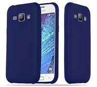 cadorabo Coque pour Samsung Galaxy J1 2015 en Candy Bleu FONCÉ - Housse Protection Souple en Silicone TPU avec Anti-Choc et Anti-Rayures - Ultra Slim Fin Gel Case Cover Bumper