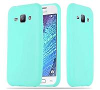 cadorabo Coque pour Samsung Galaxy J1 2015 en Candy Bleu - Housse Protection Souple en Silicone TPU avec Anti-Choc et Anti-Rayures - Ultra Slim Fin Gel Case Cover Bumper