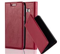 cadorabo Coque pour Samsung Galaxy J1 2015 en Rouge DE Pomme - Housse Protection avec Fermoire Magnétique, Stand Horizontal et Fente Carte - Portefeuille Etui Poche Folio Case Cover