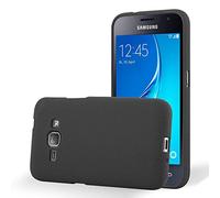 cadorabo Coque pour Samsung Galaxy J1 2016 en Frost Noir - Housse Protection Souple en Silicone TPU avec Anti-Choc et Anti-Rayures - Ultra Slim Fin Gel Case Cover Bumper