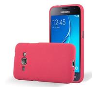 cadorabo Coque pour Samsung Galaxy J1 2016 en Frost Rouge - Housse Protection Souple en Silicone TPU avec Anti-Choc et Anti-Rayures - Ultra Slim Fin Gel Case Cover Bumper