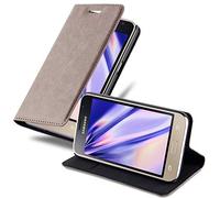 cadorabo Coque pour Samsung Galaxy J1 2016 en Marron CAFÉ - Housse Protection avec Fermoire Magnétique, Stand Horizontal et Fente Carte - Portefeuille Etui Poche Folio Case Cover