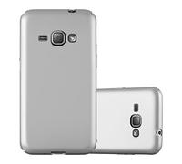 cadorabo Coque pour Samsung Galaxy J1 2016 en Metallic Argent - Housse Protection Rigide en Plastique Dur avec Anti-Choc et Anti-Rayures - Ultra Slim Fin Hard Case Cover Bumper