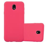 cadorabo Coque pour Samsung Galaxy J3 2017 en Candy Rouge - Housse Protection Souple en Silicone TPU avec Anti-Choc et Anti-Rayures - Ultra Slim Fin Gel Case Cover Bumper