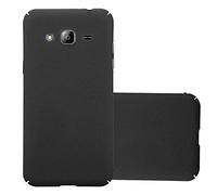 cadorabo Coque pour Samsung Galaxy J3 2017 en Frosty Noir - Housse Protection Rigide en Plastique Dur avec Anti-Choc et Anti-Rayures - Ultra Slim Fin Hard Case Cover Bumper