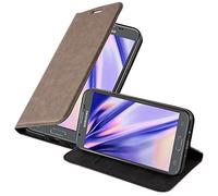 cadorabo Coque pour Samsung Galaxy J3 2017 en Marron CAFÉ - Housse Protection avec Fermoire Magnétique, Stand Horizontal et Fente Carte - Portefeuille Etui Poche Folio Case Cover