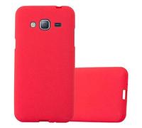 cadorabo Coque pour Samsung Galaxy J3 / J3 DUOS 2016 en Frost Rouge - Housse Protection Souple en Silicone TPU avec Anti-Choc et Anti-Rayures - Ultra Slim Fin Gel Case Cover Bumper
