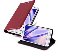 cadorabo Coque pour Samsung Galaxy J5 2015 en Rouge DE Pomme - Housse Protection avec Fermoire Magnétique, Stand Horizontal et Fente Carte - Portefeuille Etui Poche Folio Case Cover