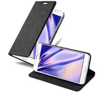 cadorabo Coque pour Samsung Galaxy J5 2016 en Noir Nuit - Housse Protection avec Fermoire Magnétique, Stand Horizontal et Fente Carte - Portefeuille Etui Poche Folio Case Cover