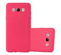 cadorabo Coque pour Samsung Galaxy J7 2016 en Candy Rouge - Housse Protection Souple en Silicone TPU avec Anti-Choc et Anti-Rayures - Ultra Slim Fin Gel Case Cover Bumper