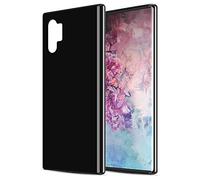 cadorabo Coque pour Samsung Galaxy Note 10 Plus en Noir - Housse Protection Souple en Silicone TPU avec Anti-Choc et Anti-Rayures - Ultra Slim Fin Gel Case Cover Bumper
