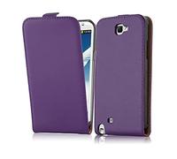 cadorabo Coque pour Samsung Galaxy Note 2 en ORCHIDÉE Violets - Housse Protection en Style Flip en Similicuir Lisse - Etui Poche Folio Case Cover
