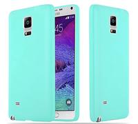 cadorabo Coque pour Samsung Galaxy Note 4 en Candy Bleu - Housse Protection Souple en Silicone TPU avec Anti-Choc et Anti-Rayures - Ultra Slim Fin Gel Case Cover Bumper