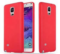 cadorabo Coque pour Samsung Galaxy Note 4 en Candy Rouge - Housse Protection Souple en Silicone TPU avec Anti-Choc et Anti-Rayures - Ultra Slim Fin Gel Case Cover Bumper