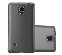 cadorabo Coque pour Samsung Galaxy Note 4 en Metallic Gris - Housse Protection Souple en Silicone TPU avec Anti-Choc et Anti-Rayures - Ultra Slim Fin Gel Case Cover Bumper