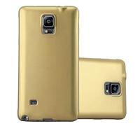 cadorabo Coque pour Samsung Galaxy Note 4 en Metallic Or - Housse Protection Souple en Silicone TPU avec Anti-Choc et Anti-Rayures - Ultra Slim Fin Gel Case Cover Bumper