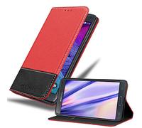 cadorabo Coque pour Samsung Galaxy Note 4 en Rouge Noir - Housse Protection avec Fermoire Magnétique, Stand Horizontal et Fente Carte - Portefeuille Etui Poche Folio Case Cover