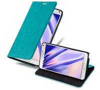 Cadorabo Coque pour Samsung Galaxy Note 4 en Turquoise PÉTROLE - Housse Protection avec Fermoire Magnétique, Stand Horizontal et Fente Carte - Portefeuille Etui Poche Folio Case Cover