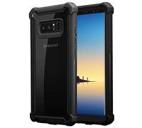 cadorabo Coque pour Samsung Galaxy Note 8 en Noir AULNE - 2-en-1 Housse Protection avec Bords Silicones et Dos Verre Acrylique - Hard Back Case Hybrid Cover Bumper