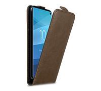 cadorabo Coque pour Samsung Galaxy S10 en Marron CAFÉ - Housse Protection en Style Flip avec Fermoire Magnétique - Etui Poche Folio Case Cover